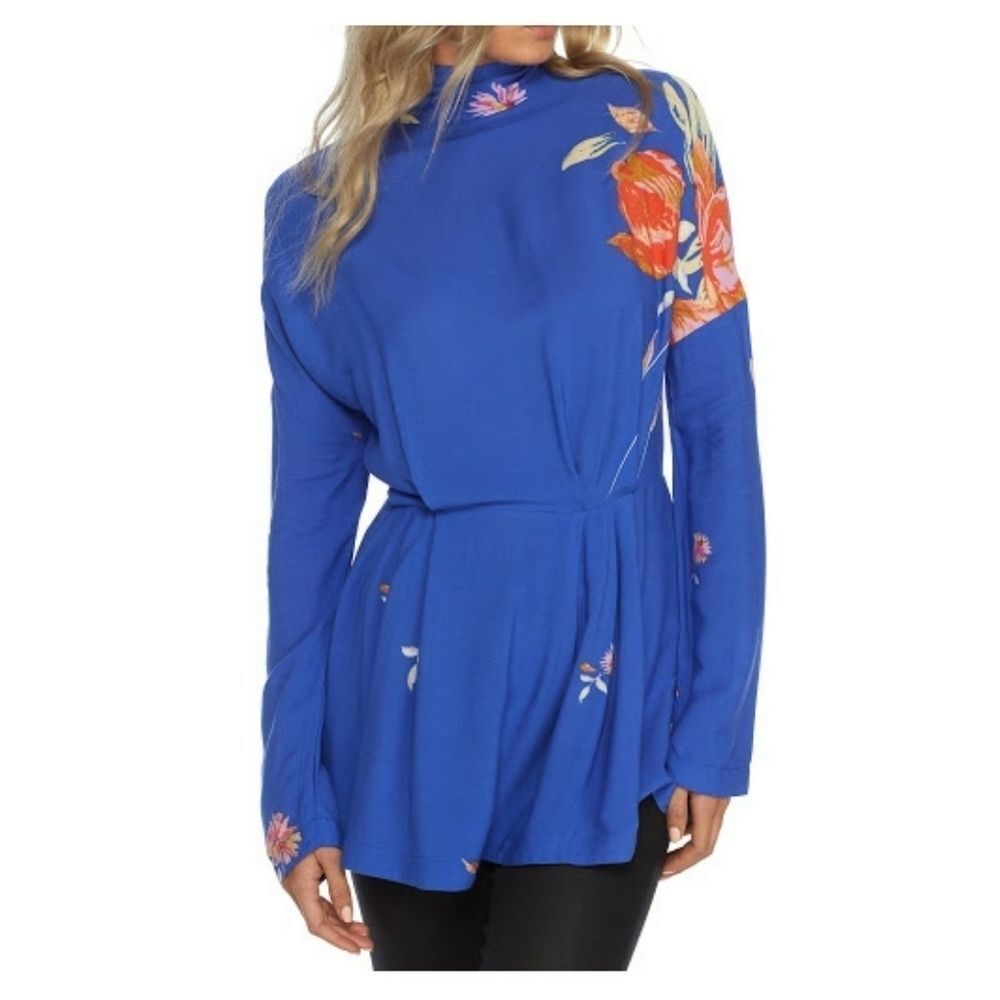 Free People Gemma Blue Tunic‎ Top or Mini Dress S